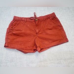 Sonoma Women Bermuda Shorts Maroon Petal Ultracomfort Waist Band Elastic XL